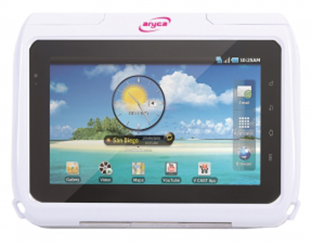 Aryca GT7 Mini-Tablet, wasserdichtes Hardcase, weiß Aryca GT7 Mini-Tablet, wasserdichtes Hardcase, weiß